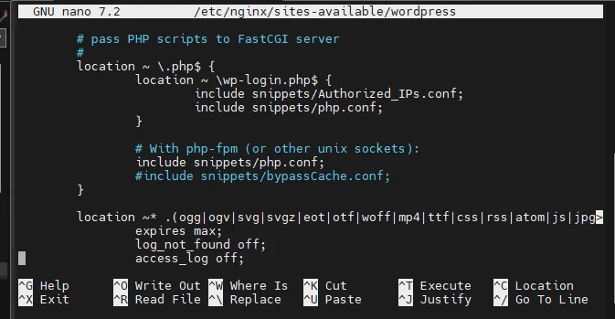 La page wp-login.php n'est accessible qu'aux adresses autorisées.